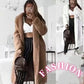 Femeii lung Faux Fleece cald Cardigan Coat