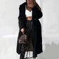 Femeii lung Faux Fleece cald Cardigan Coat