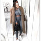Femeii lung Faux Fleece cald Cardigan Coat