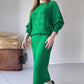 📦Livrare gratuită📦Set tricot Openwork cu mânecă lungă și rochie fără mâneci