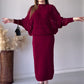 📦Livrare gratuită📦Set tricot Openwork cu mânecă lungă și rochie fără mâneci