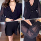 Rochie elegantă cu mânecă lungă, cu decolteu V