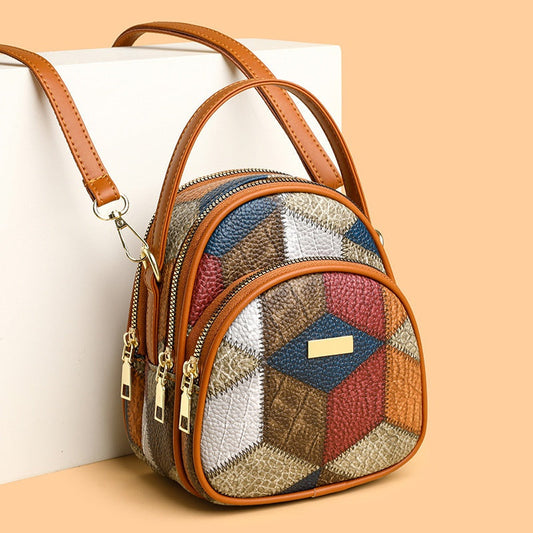 🎞️ 🎞️ Geantă Crossbody pentru Femei, Vintage, cu Model Geometric