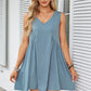 💃 Rochie mini de vară fără mâneci, cu decolteu în V, pentru femei