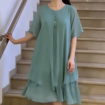 🎀Culoare solidă pentru femei Casual Plus Dimensiune rochie