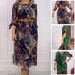 Rochie cu mâneci batwing în flori
