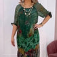 Rochie cu mâneci batwing în flori