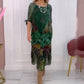 Rochie cu mâneci batwing în flori