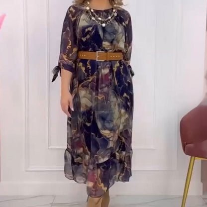 Rochie cu mâneci batwing în flori