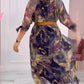 Rochie cu mâneci batwing în flori