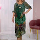 Rochie cu mâneci batwing în flori