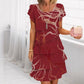 💕Rochie elegantă de damă cu volane