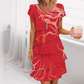 💕Rochie elegantă de damă cu volane