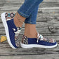👟 Pantofi casual pentru femei cu model etnic din pânză