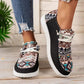 👟 Pantofi casual pentru femei cu model etnic din pânză