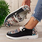 👟 Pantofi casual pentru femei cu model etnic din pânză