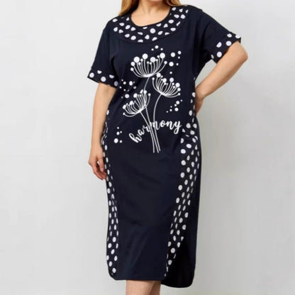 👗Rochie maxi cu buline imprimate