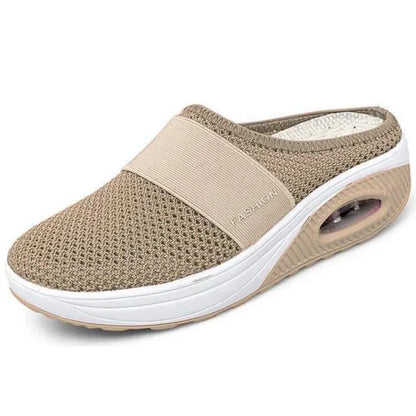 🌿EU 35-43🌬️Papuci cu toc înclinat din material casual pentru femei