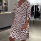 👗Rochie imprimată cu decolteu în V