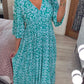 (🔥Vânzare fierbinte - 48% OFF🔥)Rochie lungă cu decolteu în V cu imprimare casual