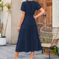 👗Rochii lungi casual de vară pentru femei, cu mâneci scurte și decolteu în V