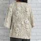 Tricou lejer cu mâneci 3/4 cu imprimeu floral 3D