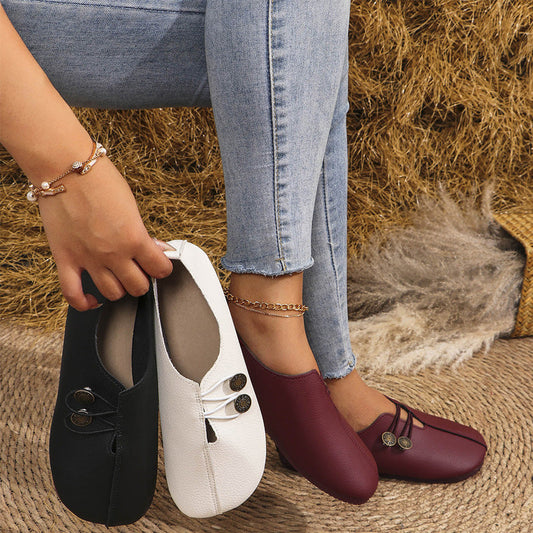 🥿Noua piele moale doamnelor pantofi plat
