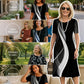 Rochie Monocromă Elegantă