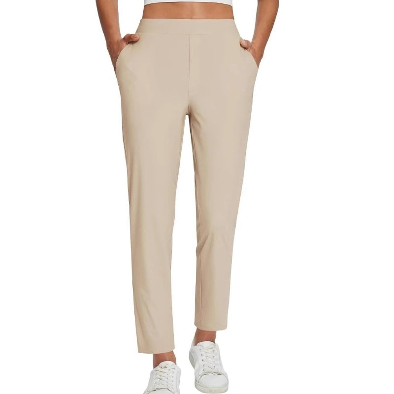 👖🌞Women’s Fitted High-Waisted Zip-Pocket Trousers