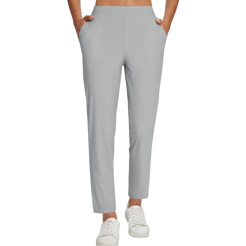👖🌞Women’s Fitted High-Waisted Zip-Pocket Trousers