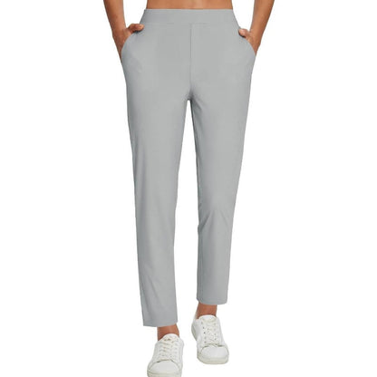 👖🌞Women’s Fitted High-Waisted Zip-Pocket Trousers