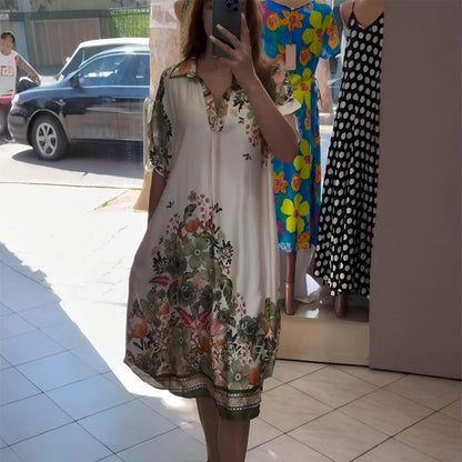 Rochie lejeră cu imprimeu V