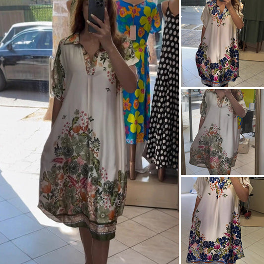 Rochie lejeră cu imprimeu V