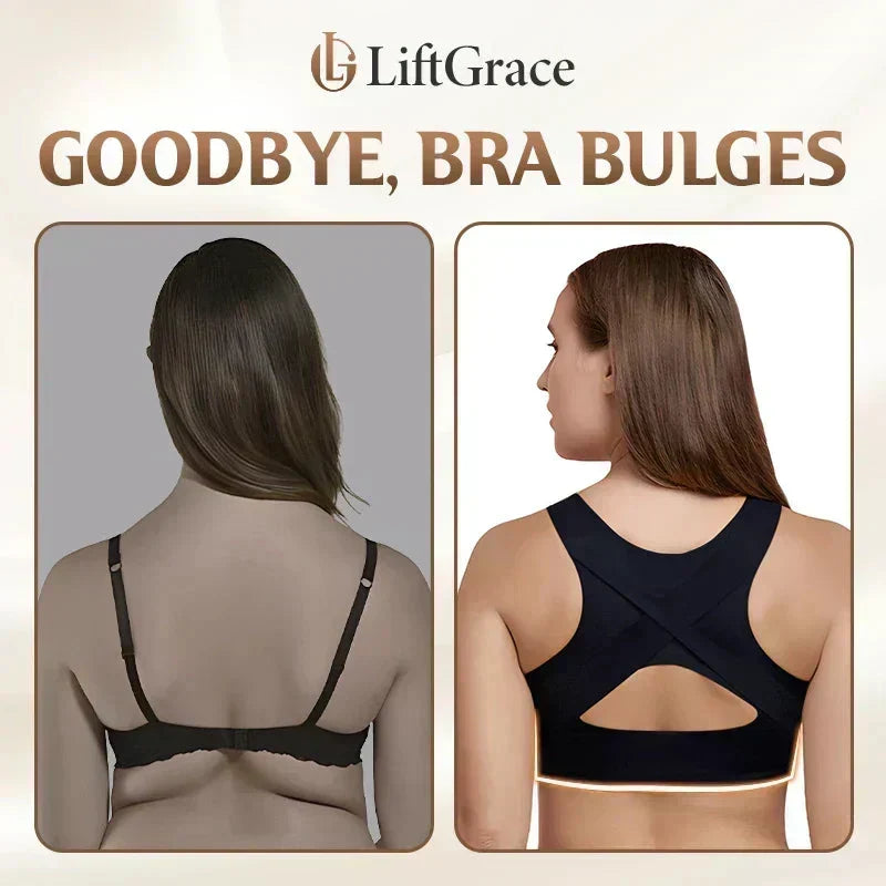 ⚡ Front-Close Cross-Back Support Bra – Wireless Comfort & All-Day Support 💕