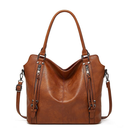 👜✨ Geantă de mână și geantă de umăr din piele moale, de mare capacitate, pentru femei
