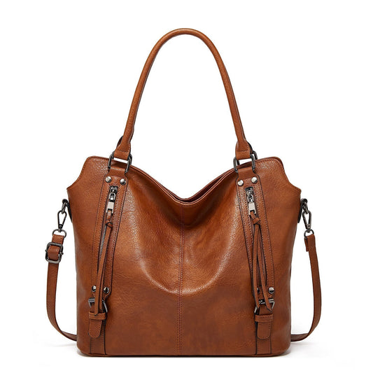 👜✨ Geantă de mână și geantă de umăr din piele moale, de mare capacitate, pentru femei