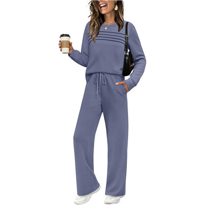💥 Women's Casual Set: Top & Drawstring Pants 👕👖
