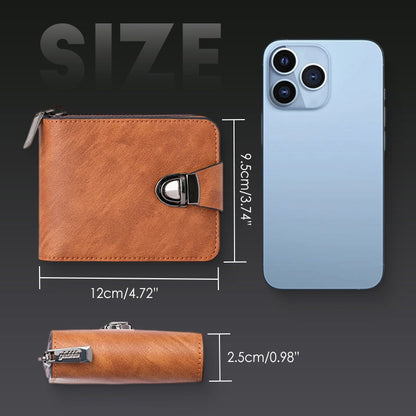 📢60% OFF NOW!!!🔥Men's Vintage Compact Zipper Wallet