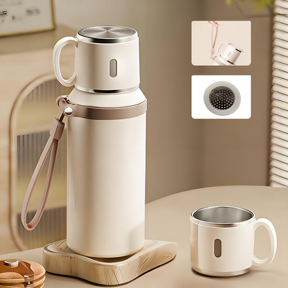 💥Sticlă izolată termic din oțel inoxidabil cu capac