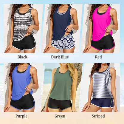 🔥Set 3 piese de bikini imprimate confortabile pentru femei