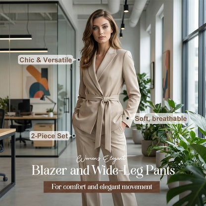 💎 Set elegant din două piese pentru femei, format din bluză și pantaloni larg