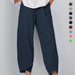 👖 Pantaloni cu buzunare asimetrice asimetrice elastice în talie, de epocă
