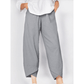 👖 Pantaloni cu buzunare asimetrice asimetrice elastice în talie, de epocă