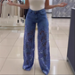 Blugi din dantelă la modă