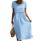 🏖️🌊Rochie casual de vară din dantelă, cu guler rotund🌬️👗