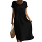 🏖️🌊Rochie casual de vară din dantelă, cu guler rotund🌬️👗
