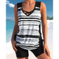 🏊‍♀️Costum de baie în două piese tip tankini cu imprimatur pentru femei