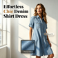 🔥Rochie cămașă din denim casual pentru femei