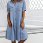 🔥Rochie cămașă din denim casual pentru femei