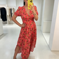 🌹Rochie pentru femei cu decolteu în V și imprimeu floral